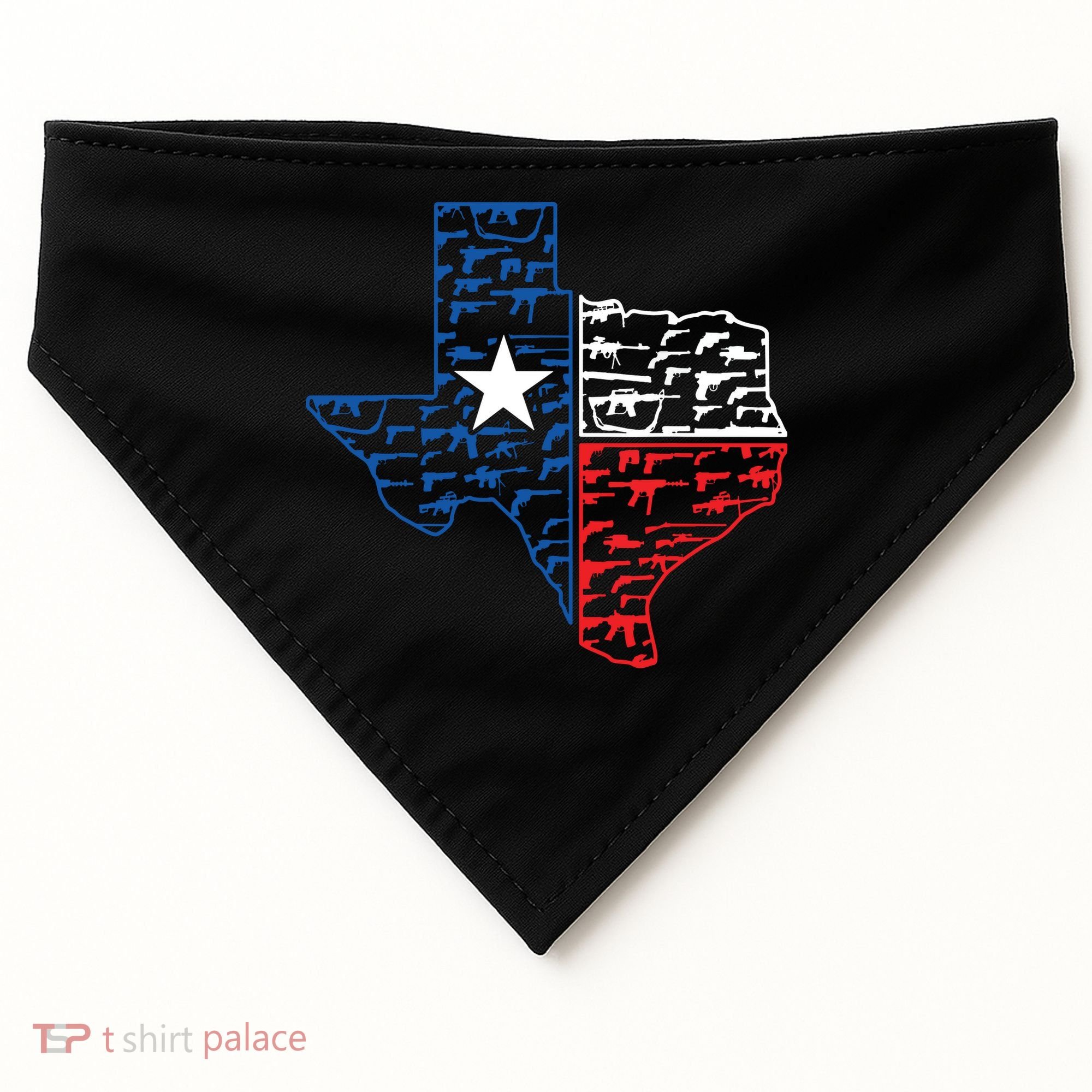Usa Guns Patriotic Texan America Texas USA-Made Doggie Bandana