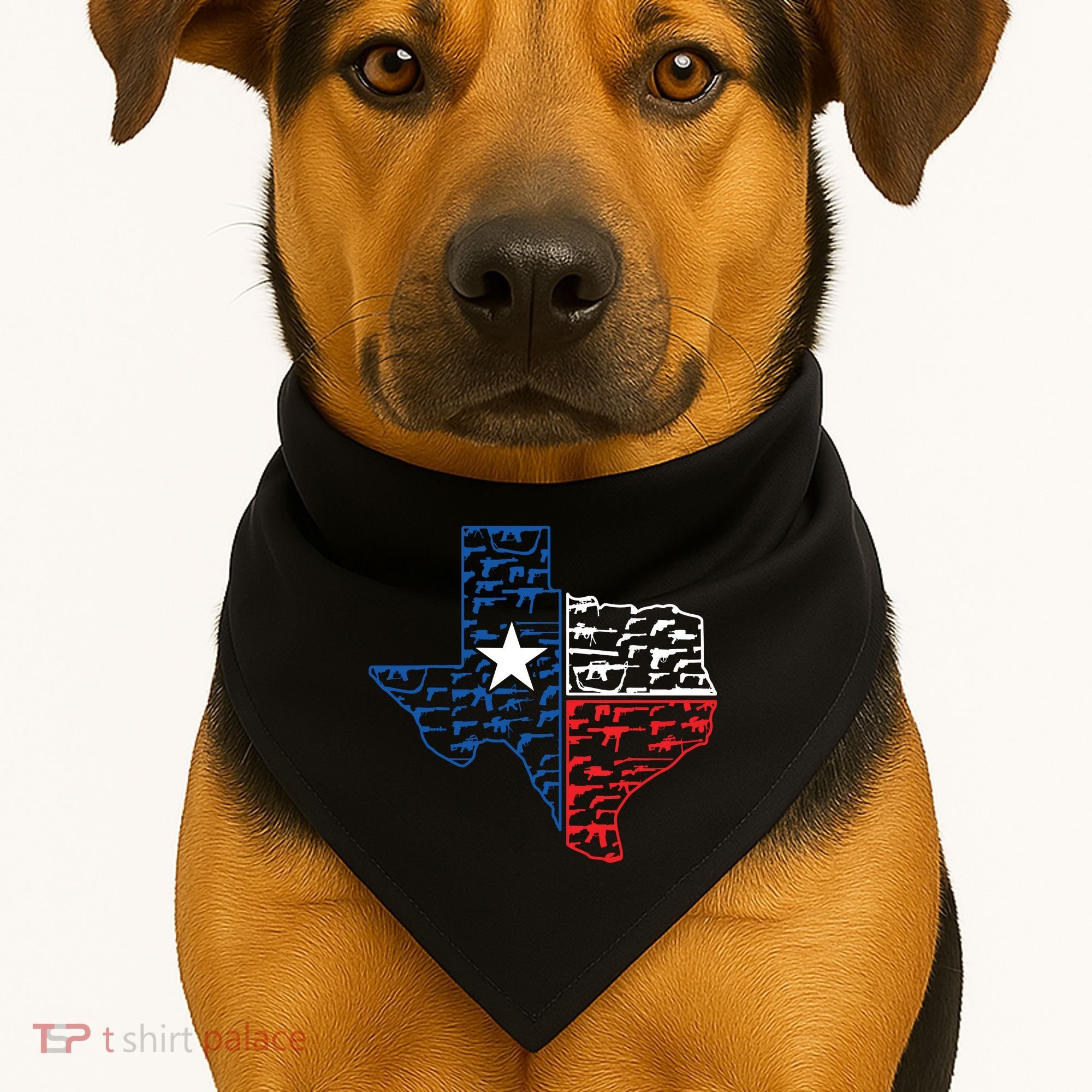 Usa Guns Patriotic Texan America Texas USA-Made Doggie Bandana