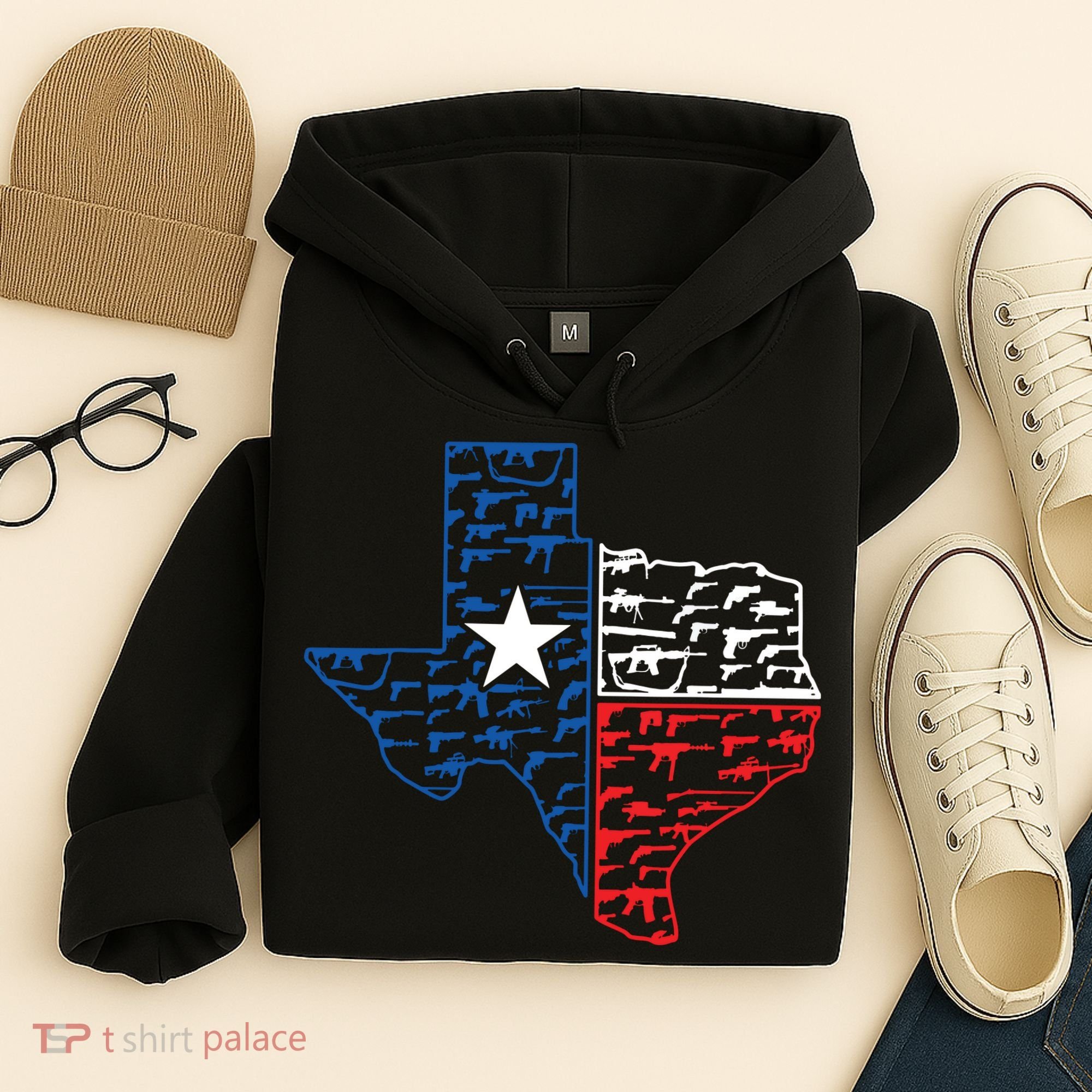 Usa Guns Patriotic Texan America Texas Hoodie
