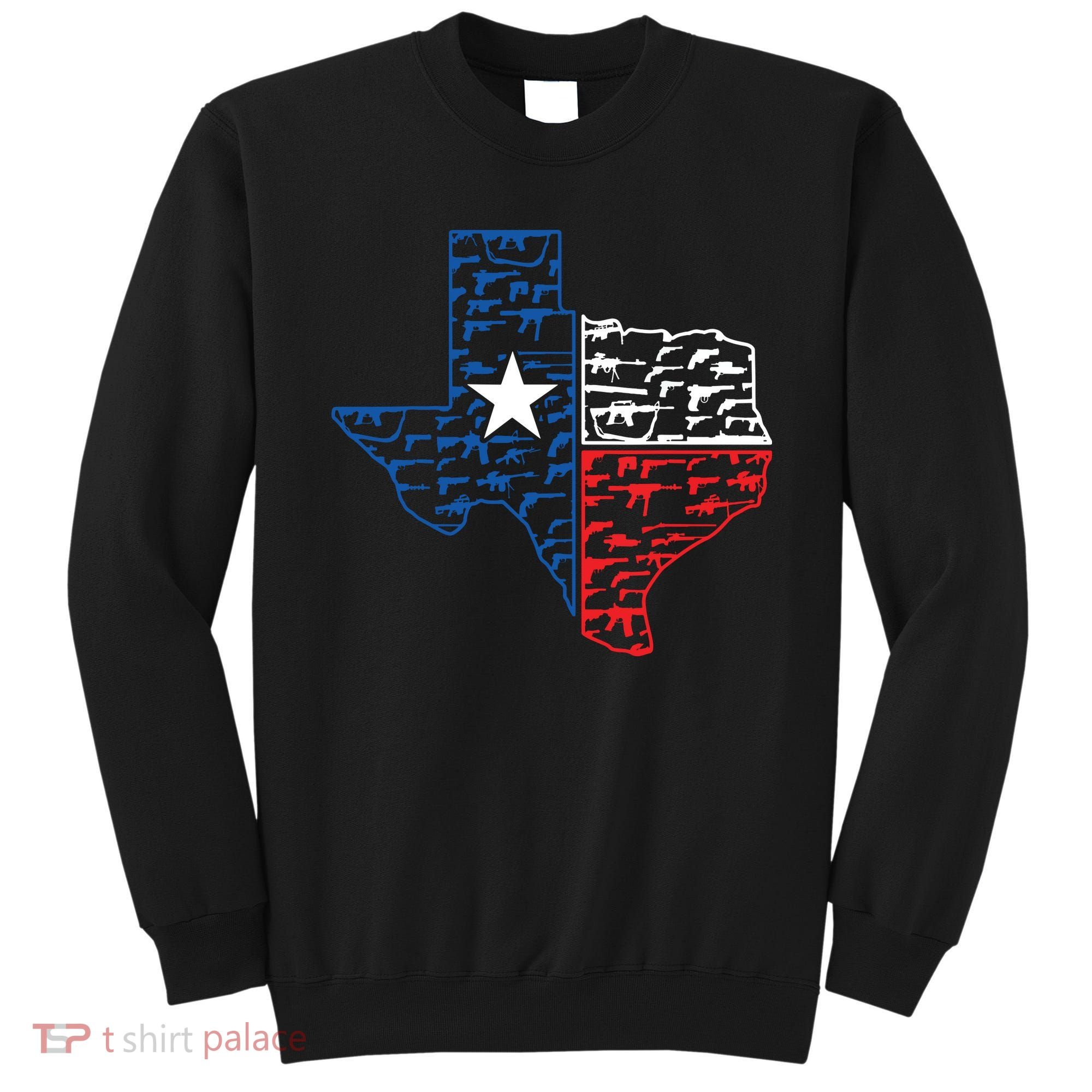 Usa Guns Patriotic Texan America Texas Sweatshirt
