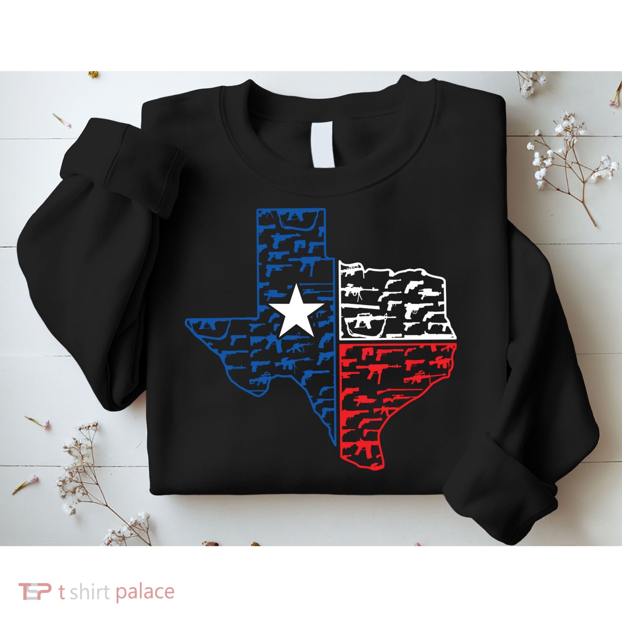 Usa Guns Patriotic Texan America Texas Sweatshirt