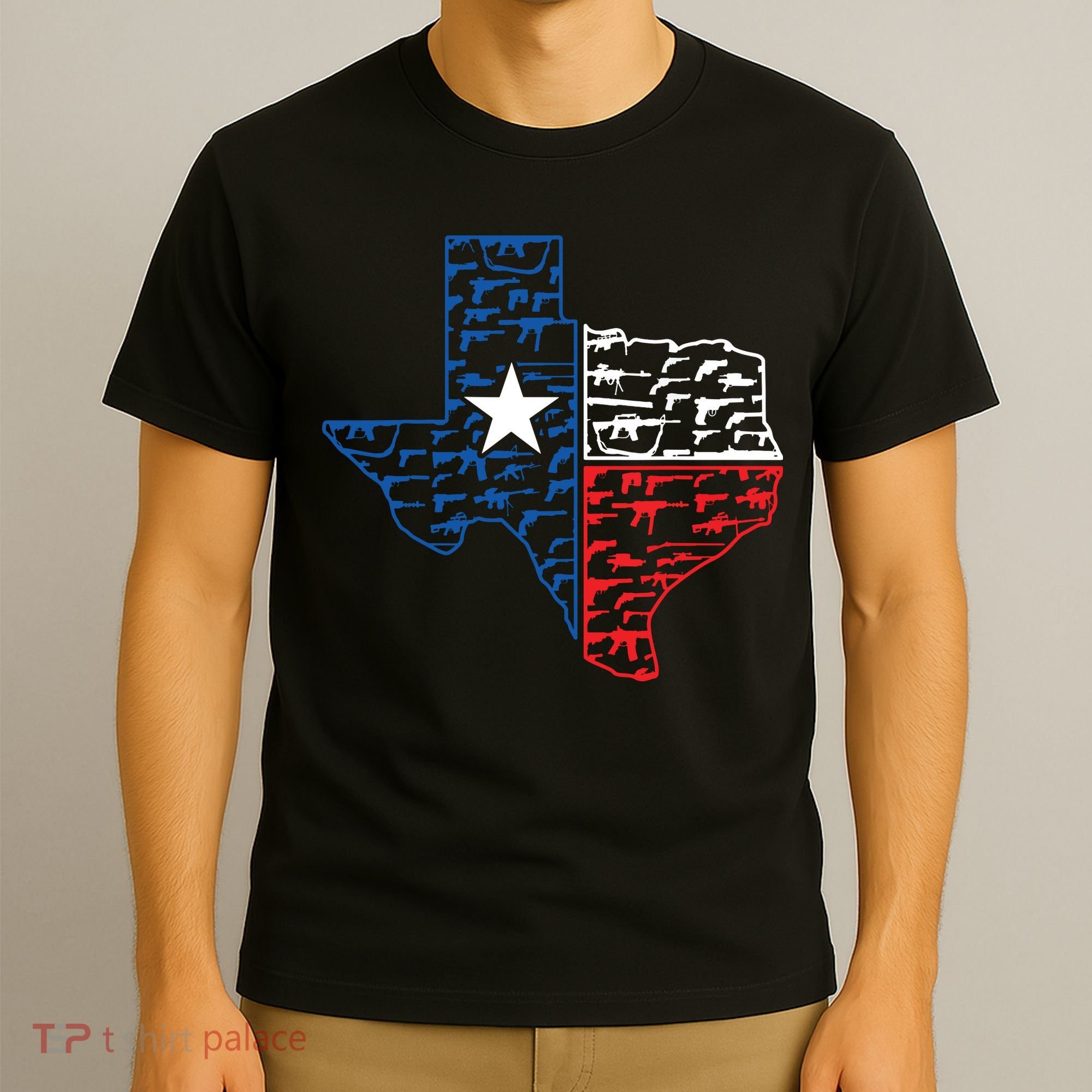 Usa Guns Patriotic Texan America Texas T-Shirt