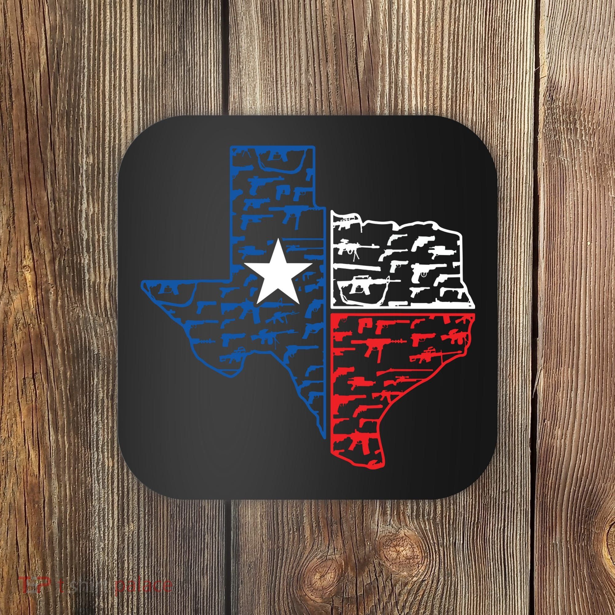Usa Guns Patriotic Texan America Texas Coaster