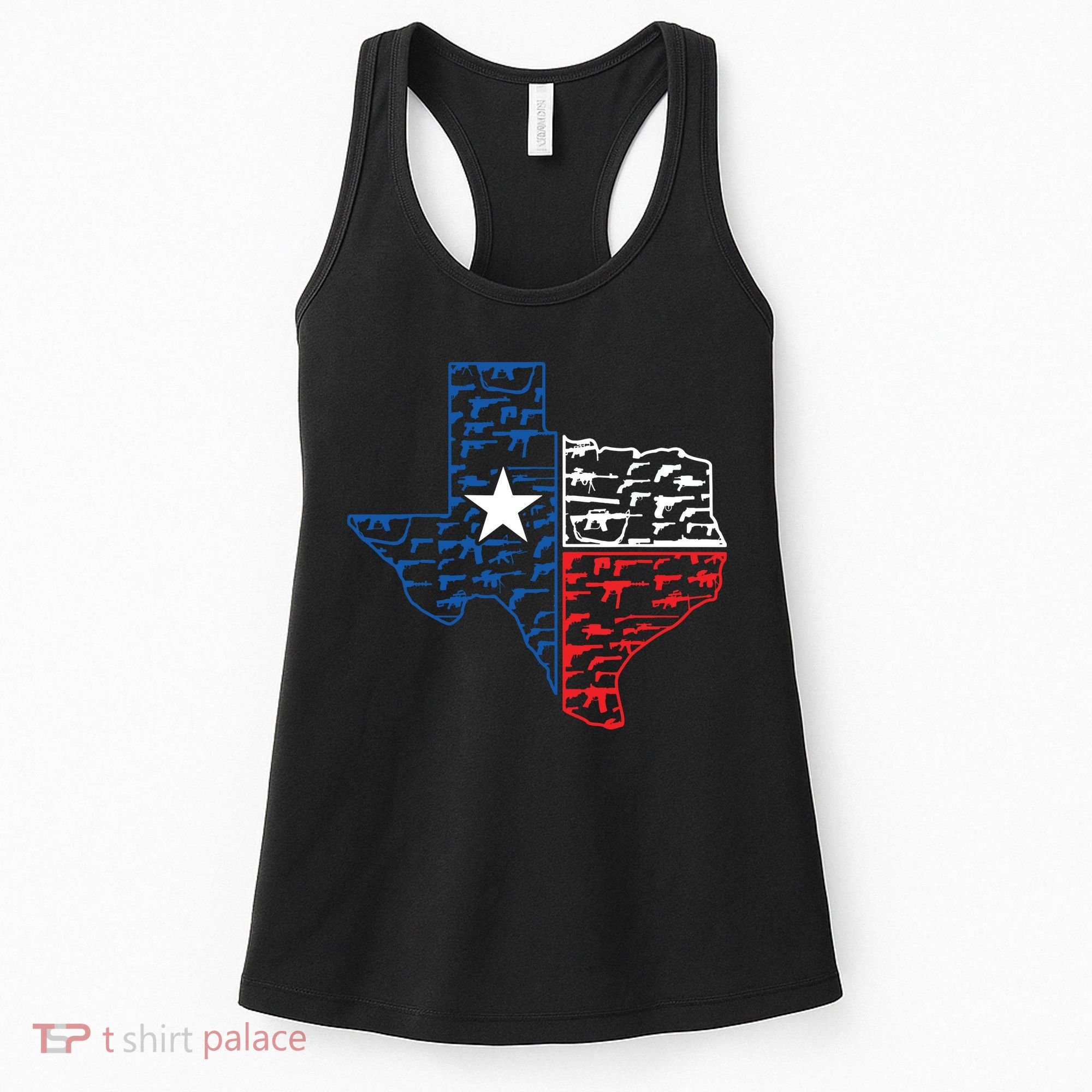 Usa Guns Patriotic Texan America Texas Women's Tank Top