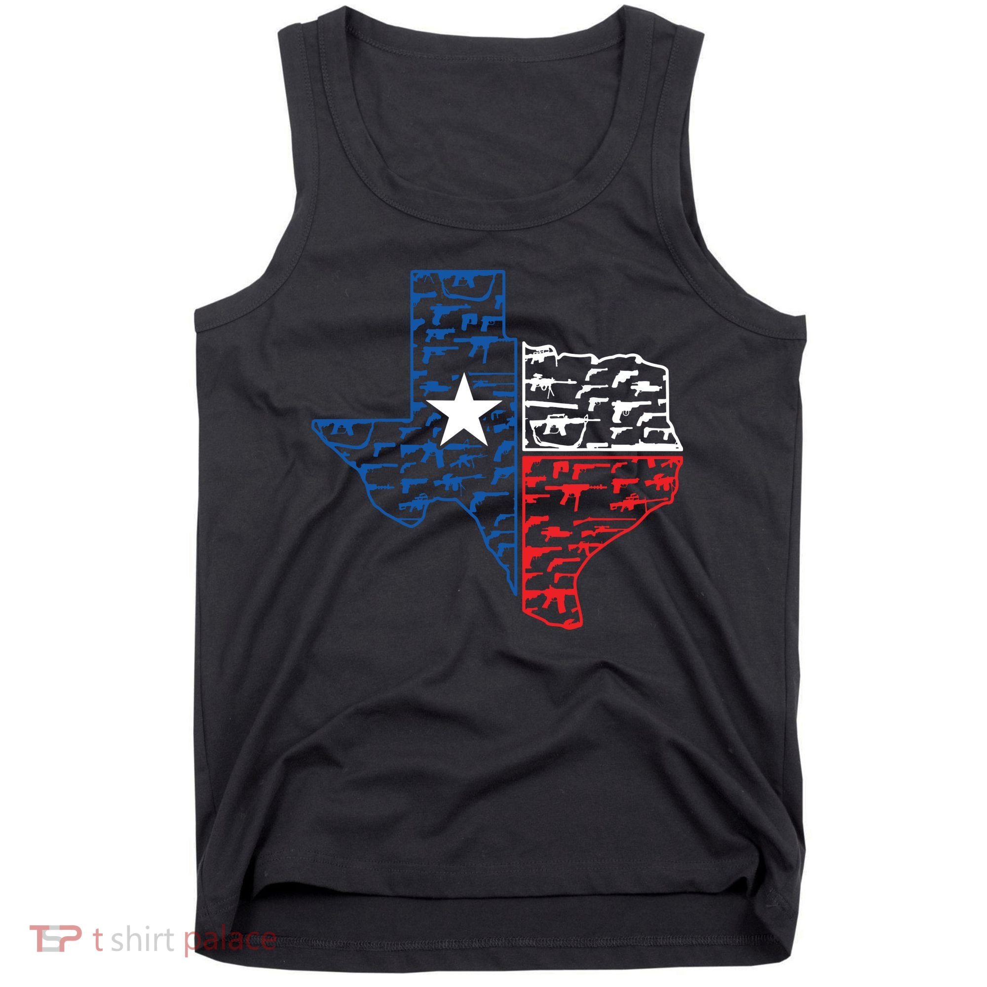 Usa Guns Patriotic Texan America Texas Tank Top