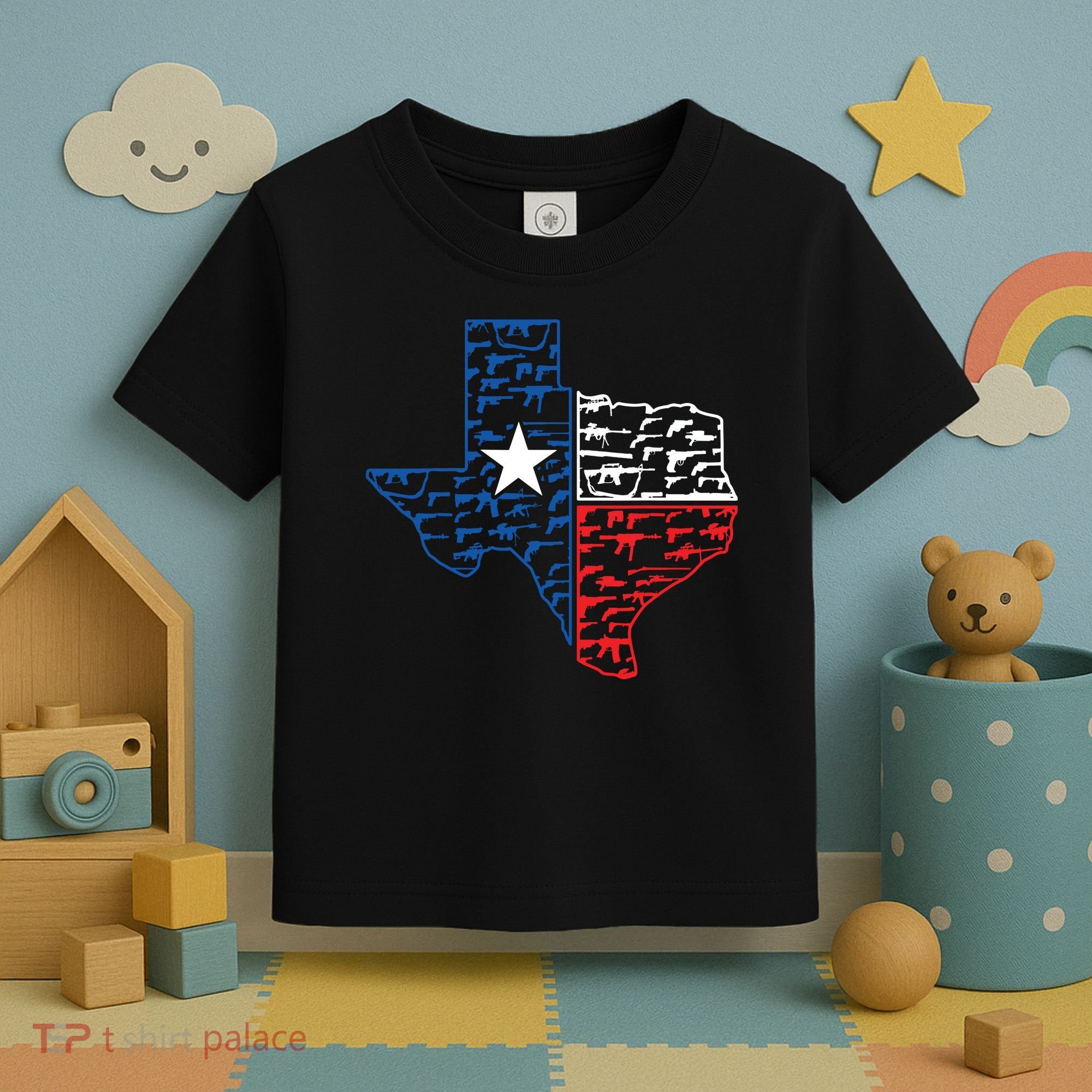 Usa Guns Patriotic Texan America Texas Toddler T-Shirt