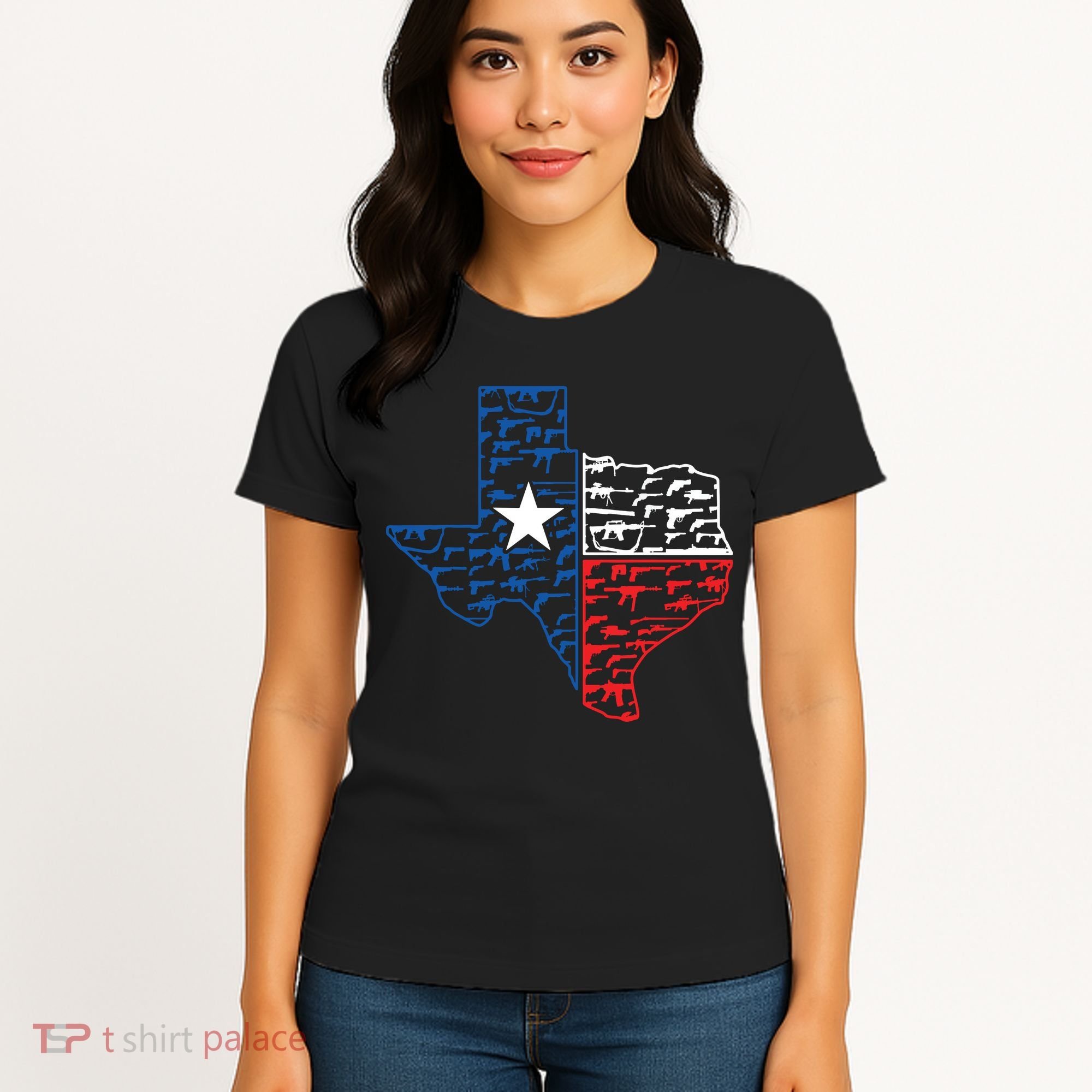 Usa Guns Patriotic Texan America Texas Women's T-Shirt