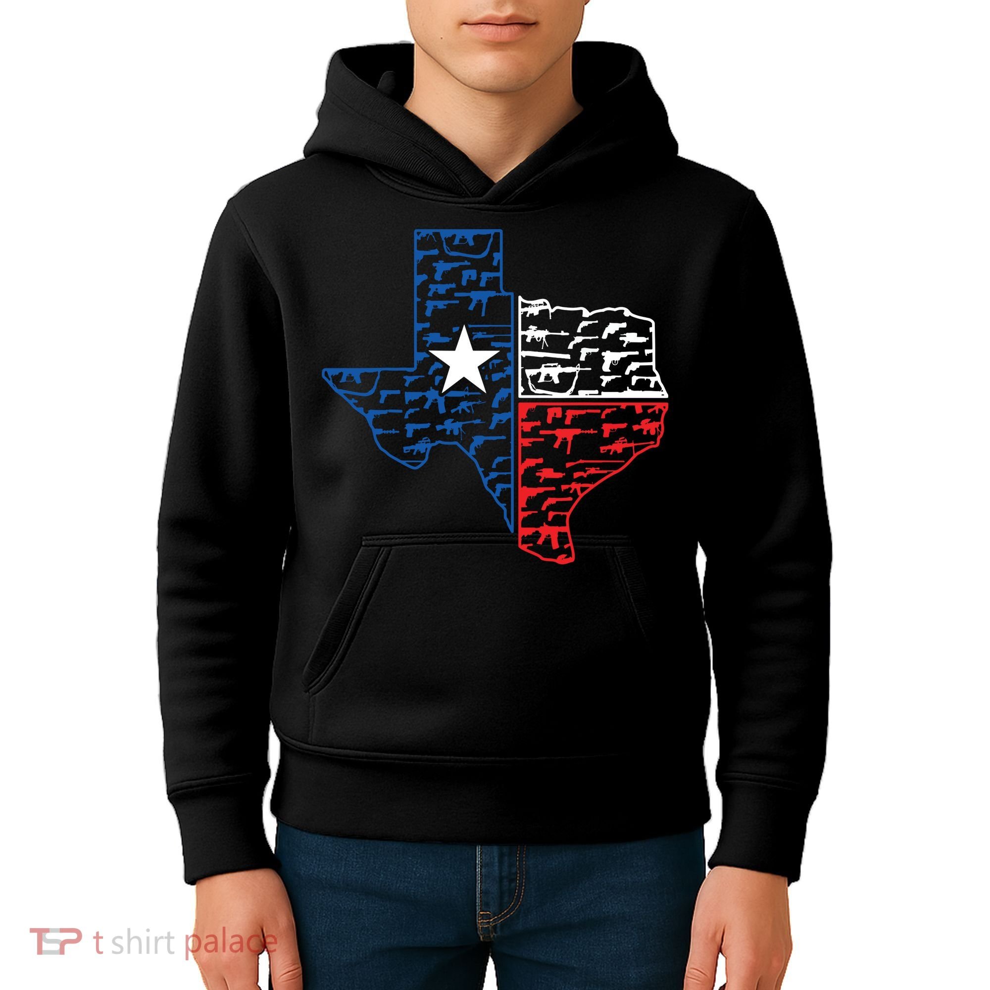 Usa Guns Patriotic Texan America Texas Kids Hoodie