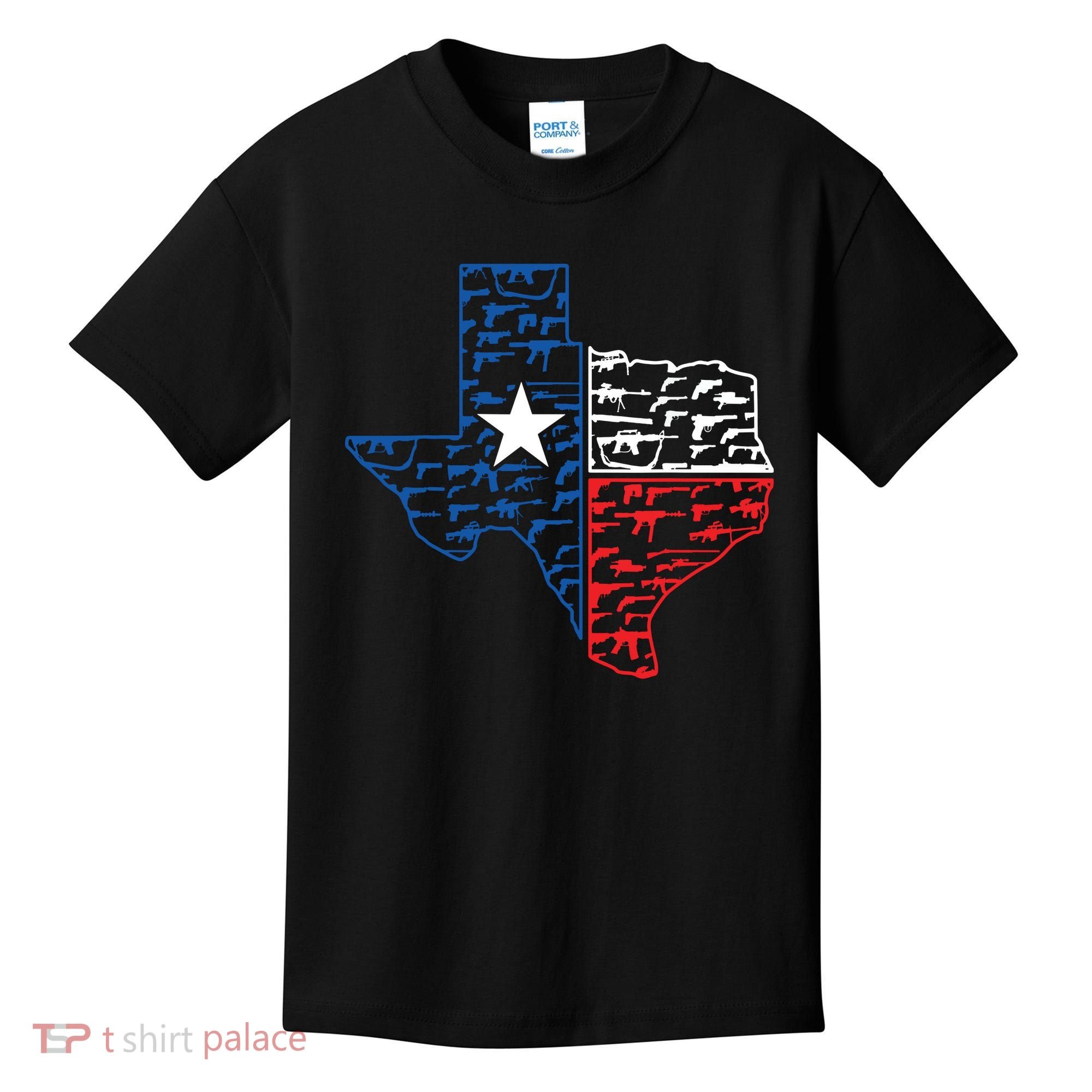 Usa Guns Patriotic Texan America Texas Kids T-Shirt