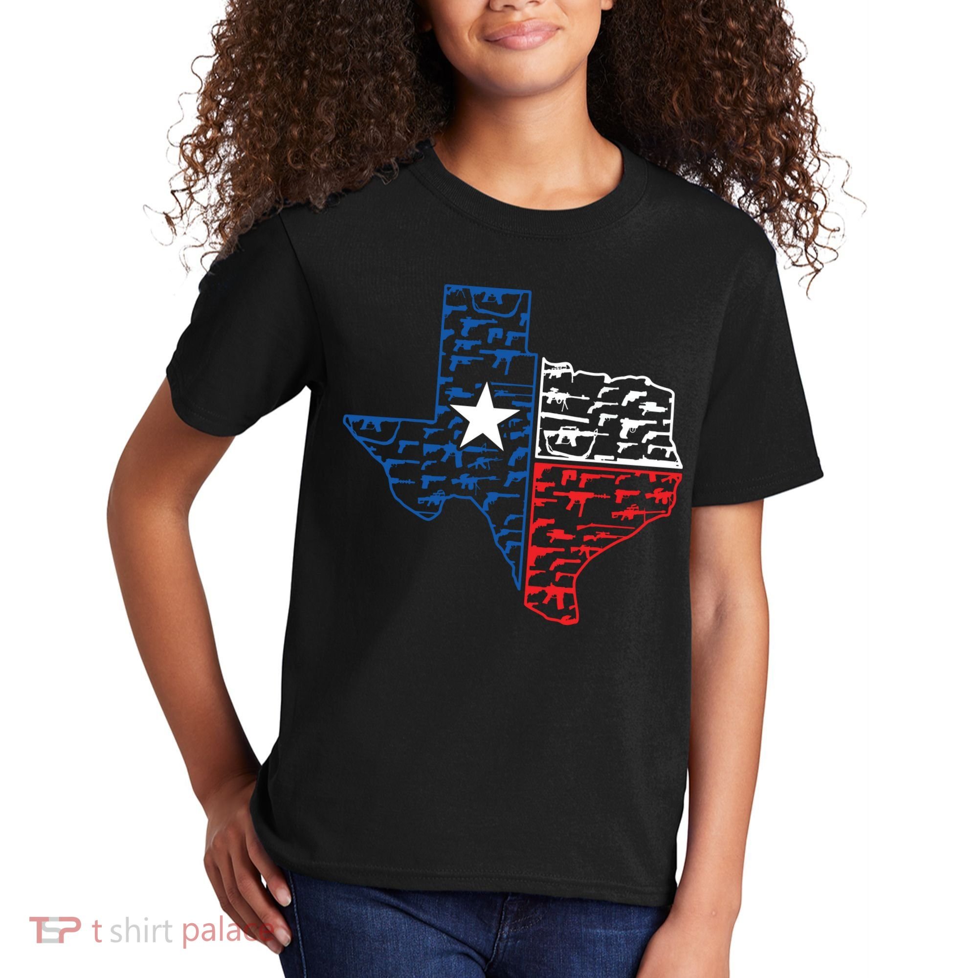 Usa Guns Patriotic Texan America Texas Kids T-Shirt