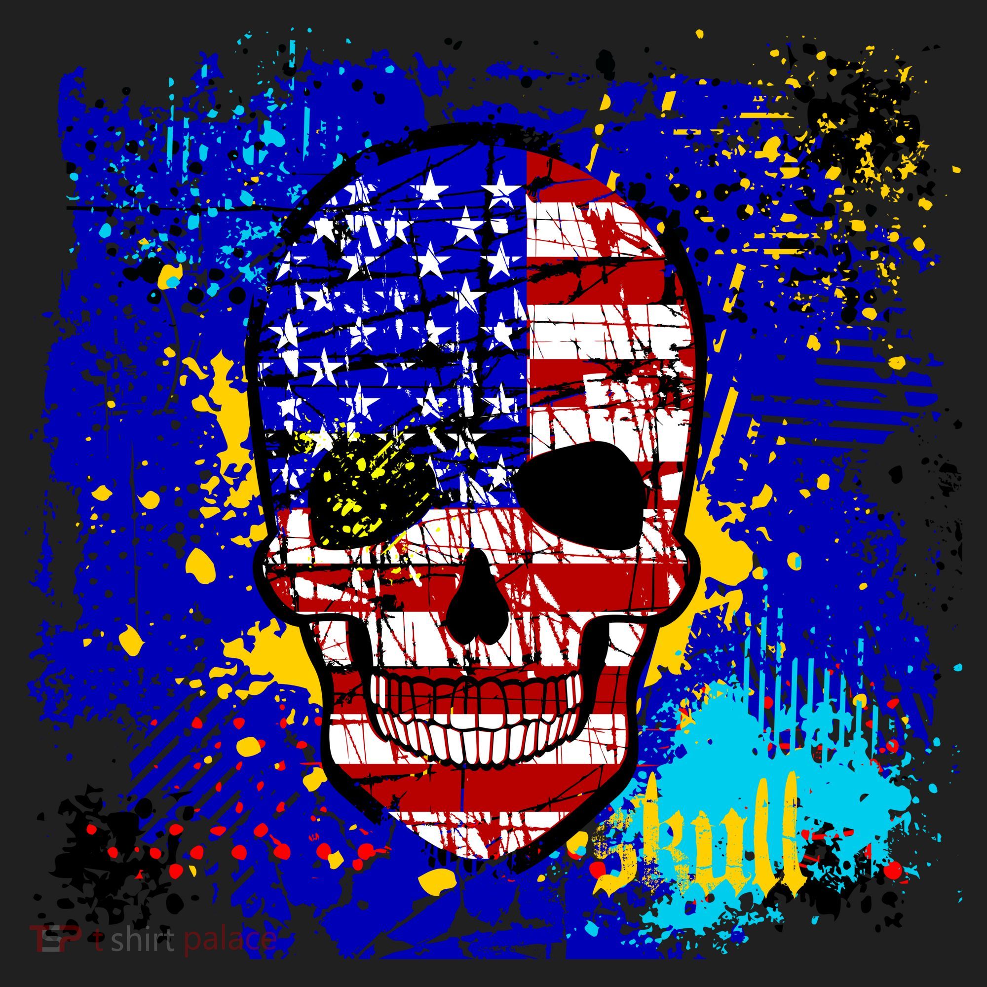 USA Grunge Skull Women's Sweatshirt