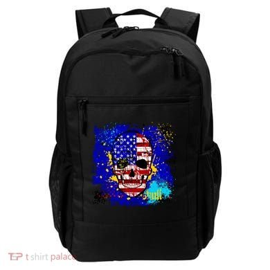USA Grunge Skull Backpack
