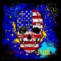 USA Grunge Skull Coaster thumb 2