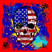 USA Grunge Skull Santa Hat thumb 1