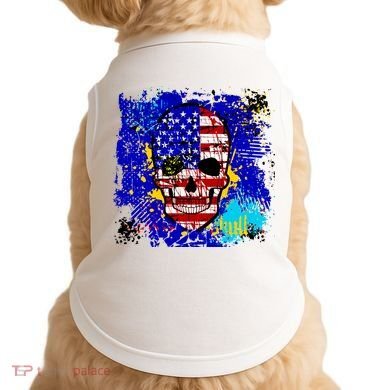 USA Grunge Skull Doggie Tank