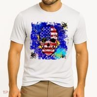 USA Grunge Skull Cooling Performance Crew T-Shirt thumb 2