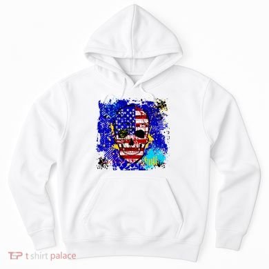 USA Grunge Skull Hoodie