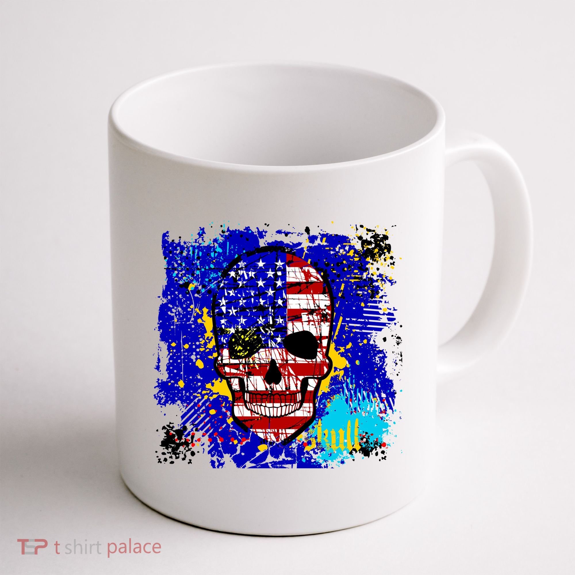 USA Grunge Skull Coffee Mug