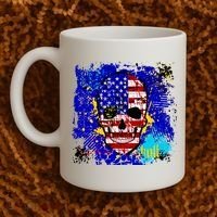 USA Grunge Skull Coffee Mug thumb 2