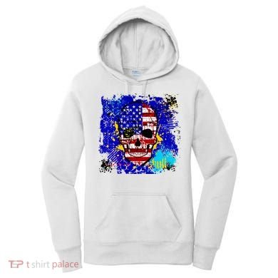 USA Grunge Skull Women's Hoodie