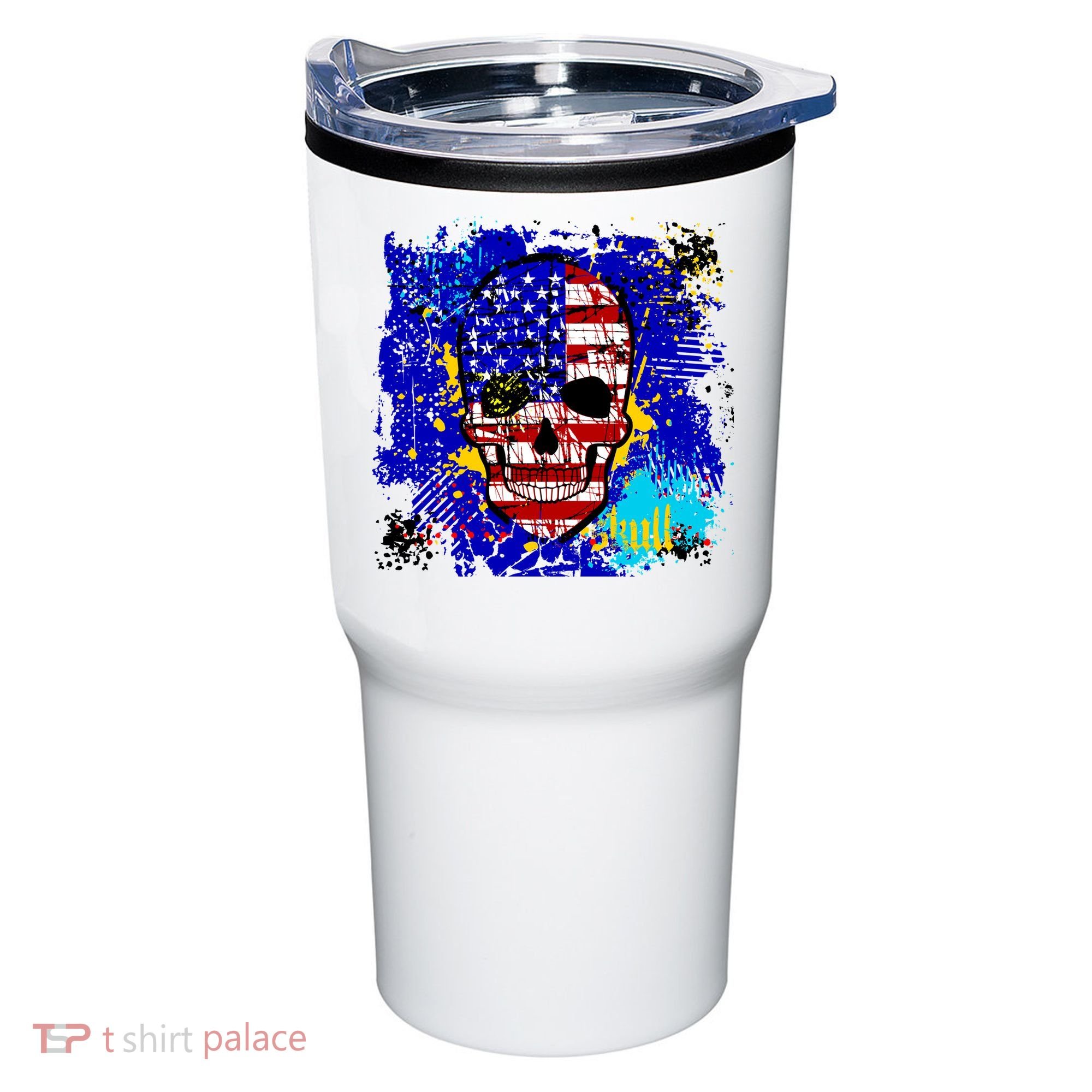 USA Grunge Skull Tumbler