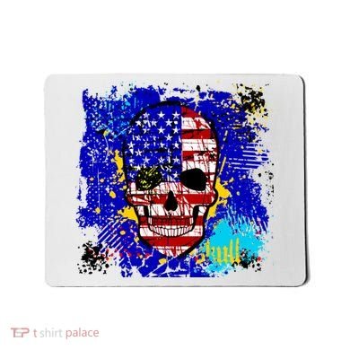 USA Grunge Skull Mousepad