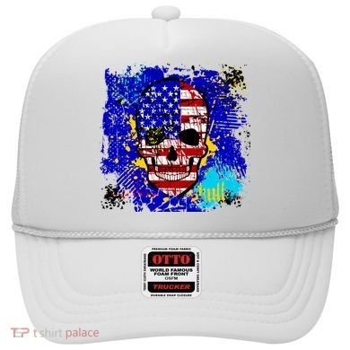 USA Grunge Skull Hat