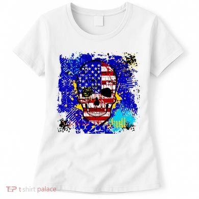 USA Grunge Skull Women's T-Shirt