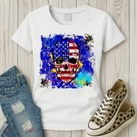 USA Grunge Skull Women's T-Shirt thumb 3