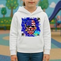 USA Grunge Skull Kids Hoodie thumb 3