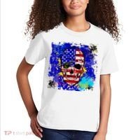 USA Grunge Skull Kids T-Shirt thumb 2