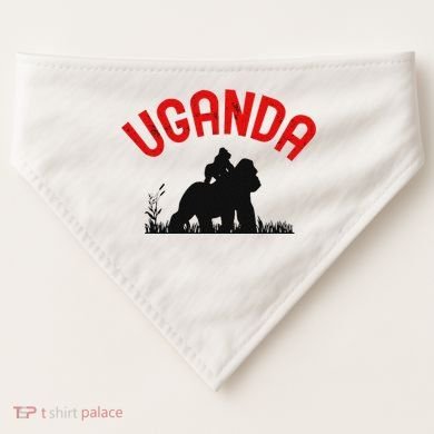 Uganda Gorilla Safari Gift USA-Made Doggie Bandana