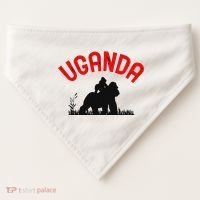 Uganda Gorilla Safari Gift USA-Made Doggie Bandana thumb 0