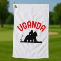 Uganda Gorilla Safari Gift Golf Towel thumb 1