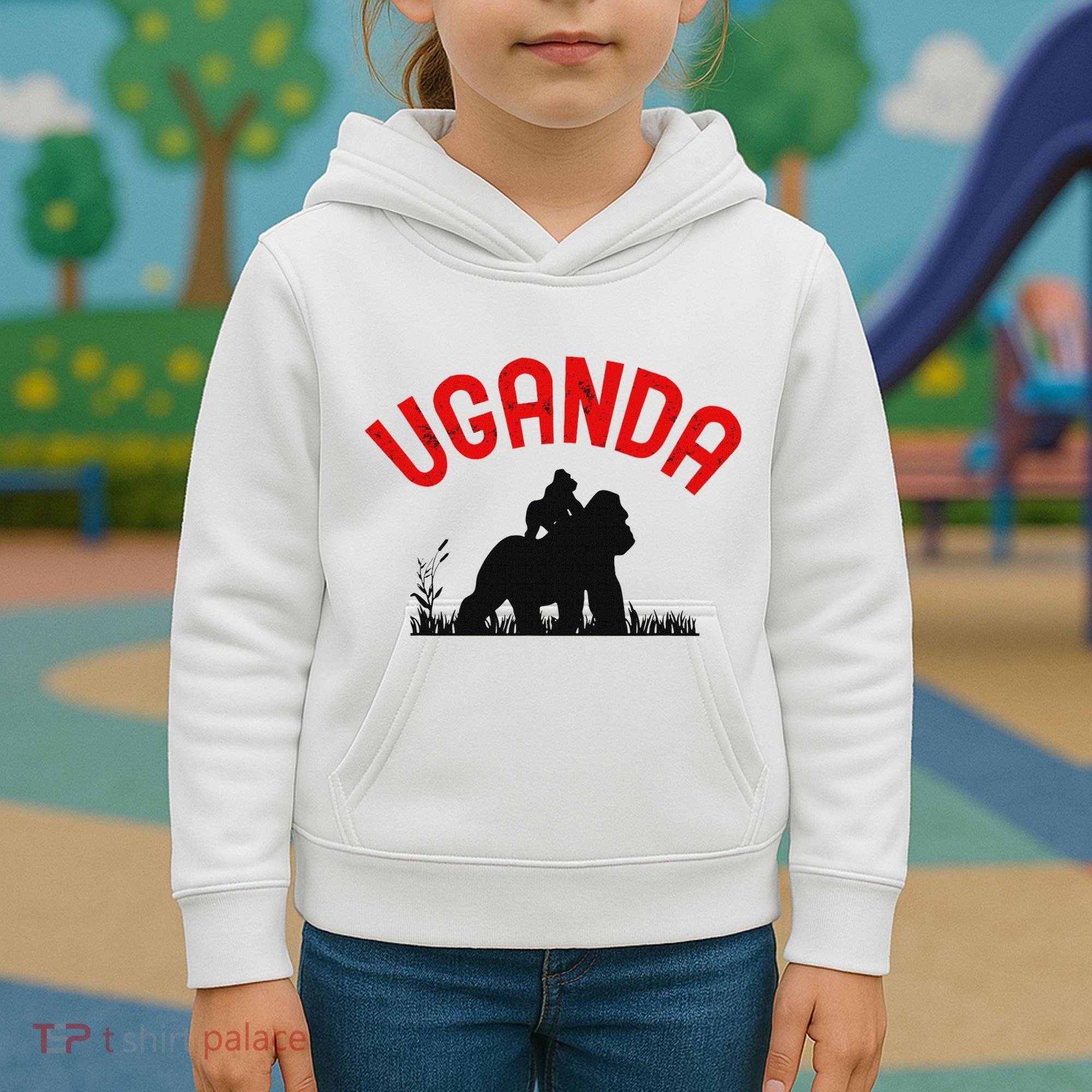 Uganda Gorilla Safari Gift Kids Hoodie