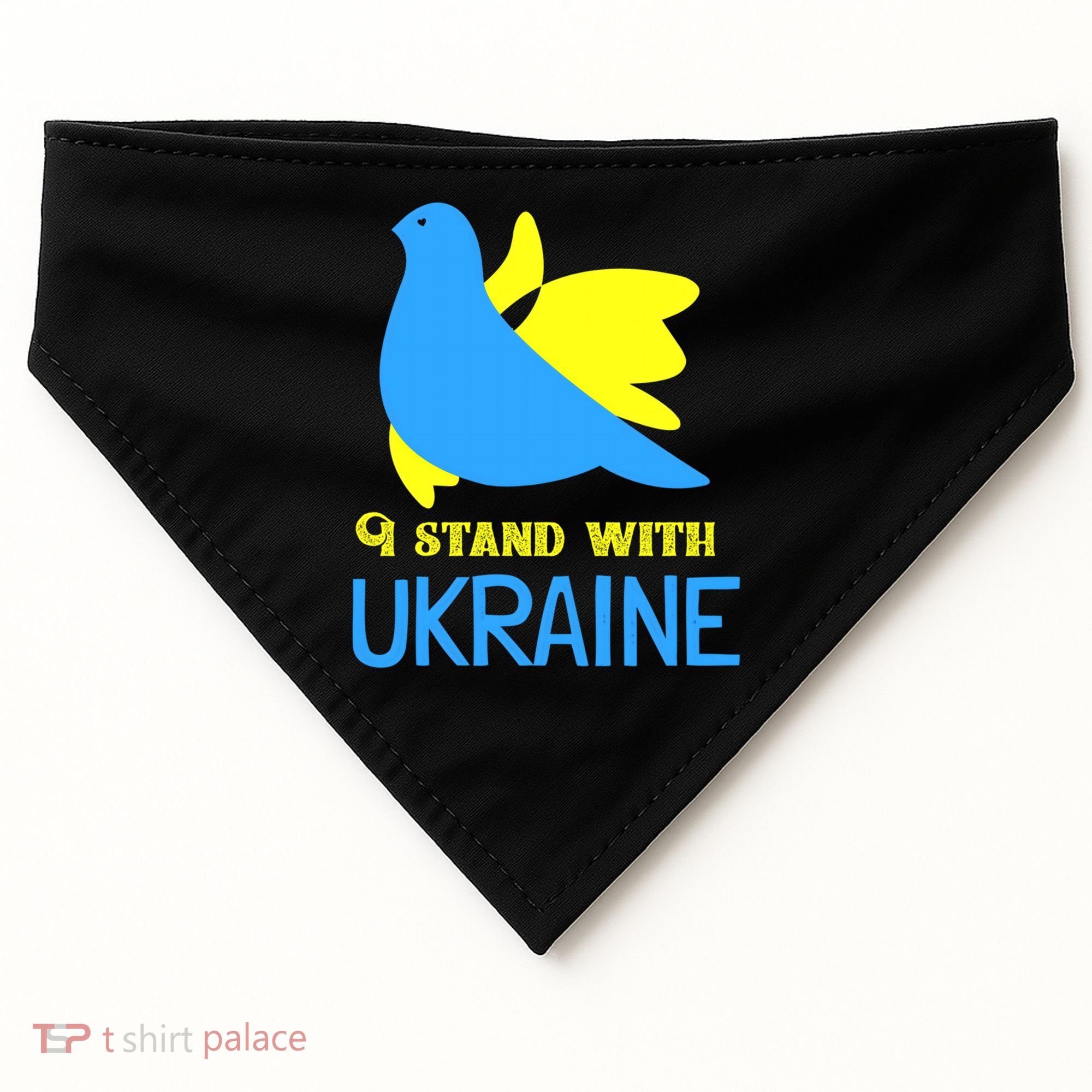 Ukrainian Gift Support Ukrainian Flag I Stand With Ukraine Gift USA-Made Doggie Bandana