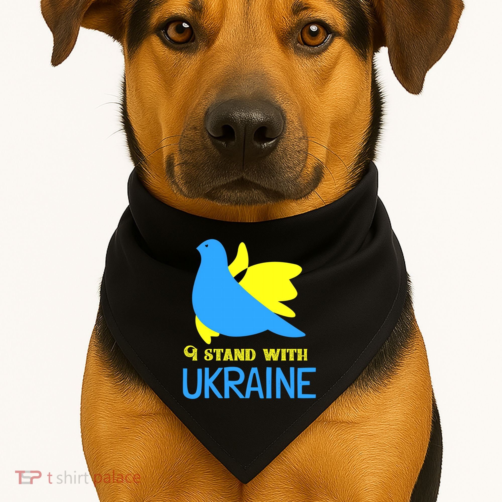 Ukrainian Gift Support Ukrainian Flag I Stand With Ukraine Gift USA-Made Doggie Bandana