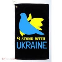 Ukrainian Gift Support Ukrainian Flag I Stand With Ukraine Gift Golf Towel thumb 0