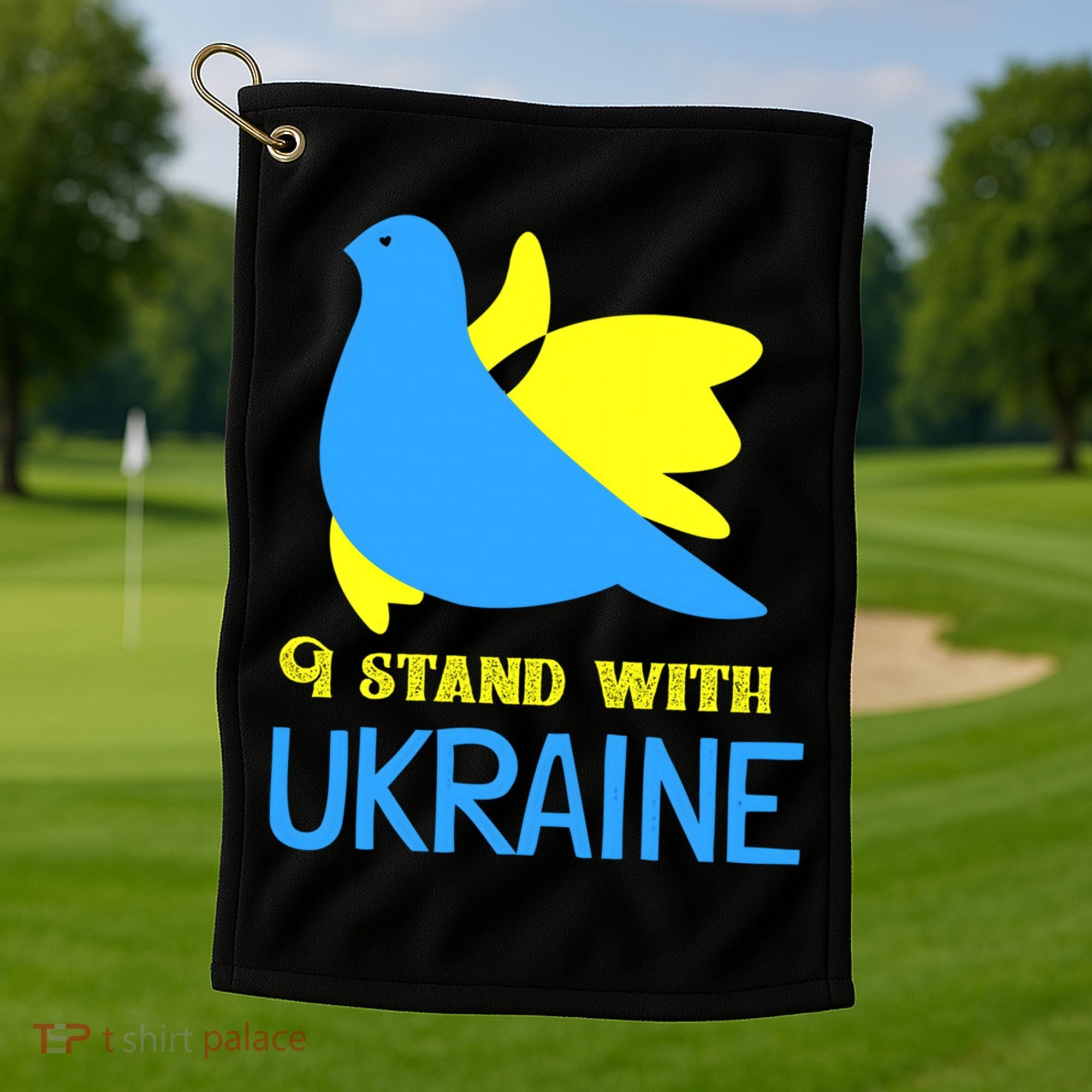 Ukrainian Gift Support Ukrainian Flag I Stand With Ukraine Gift Golf Towel