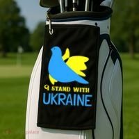 Ukrainian Gift Support Ukrainian Flag I Stand With Ukraine Gift Golf Towel thumb 2