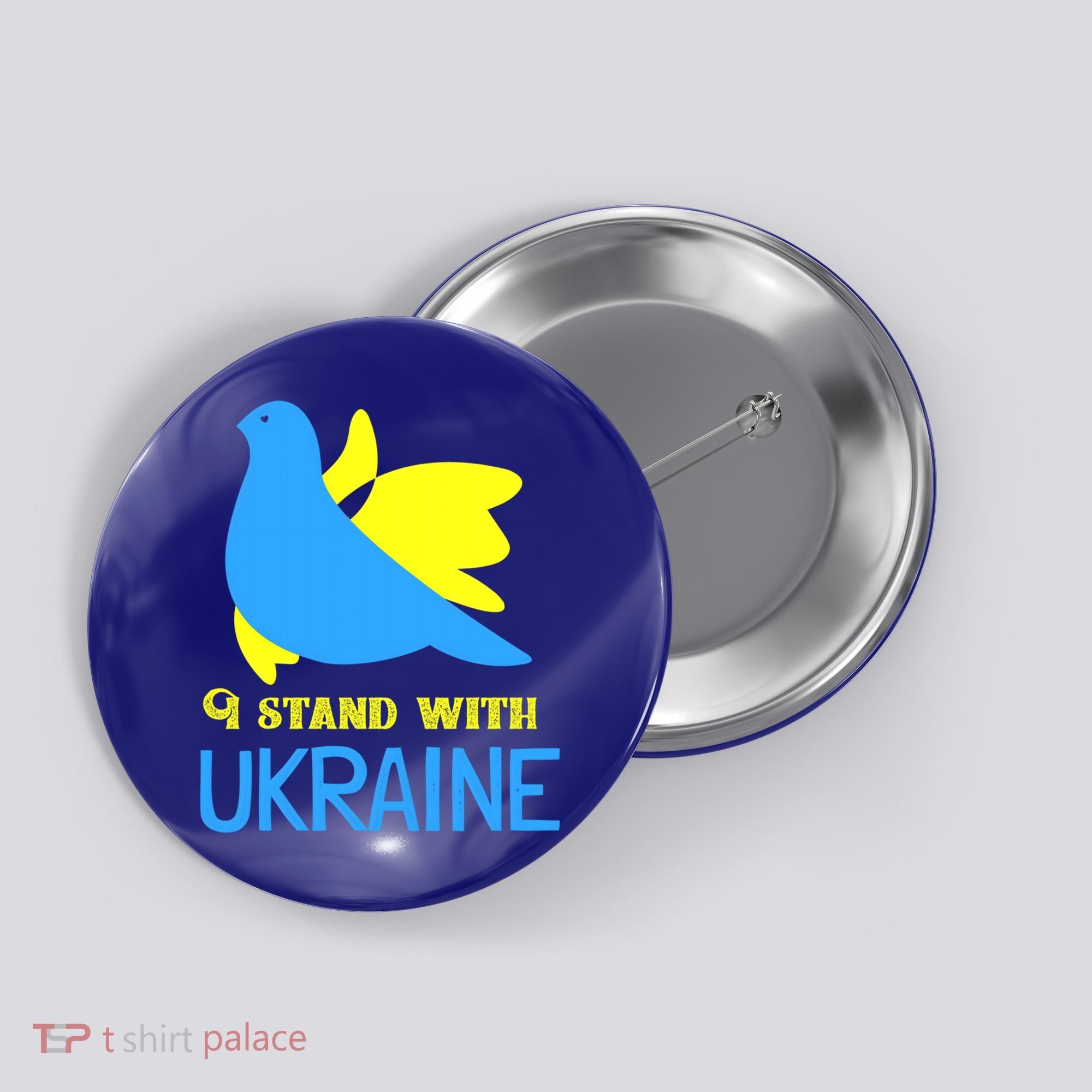 Ukrainian Gift Support Ukrainian Flag I Stand With Ukraine Gift Button