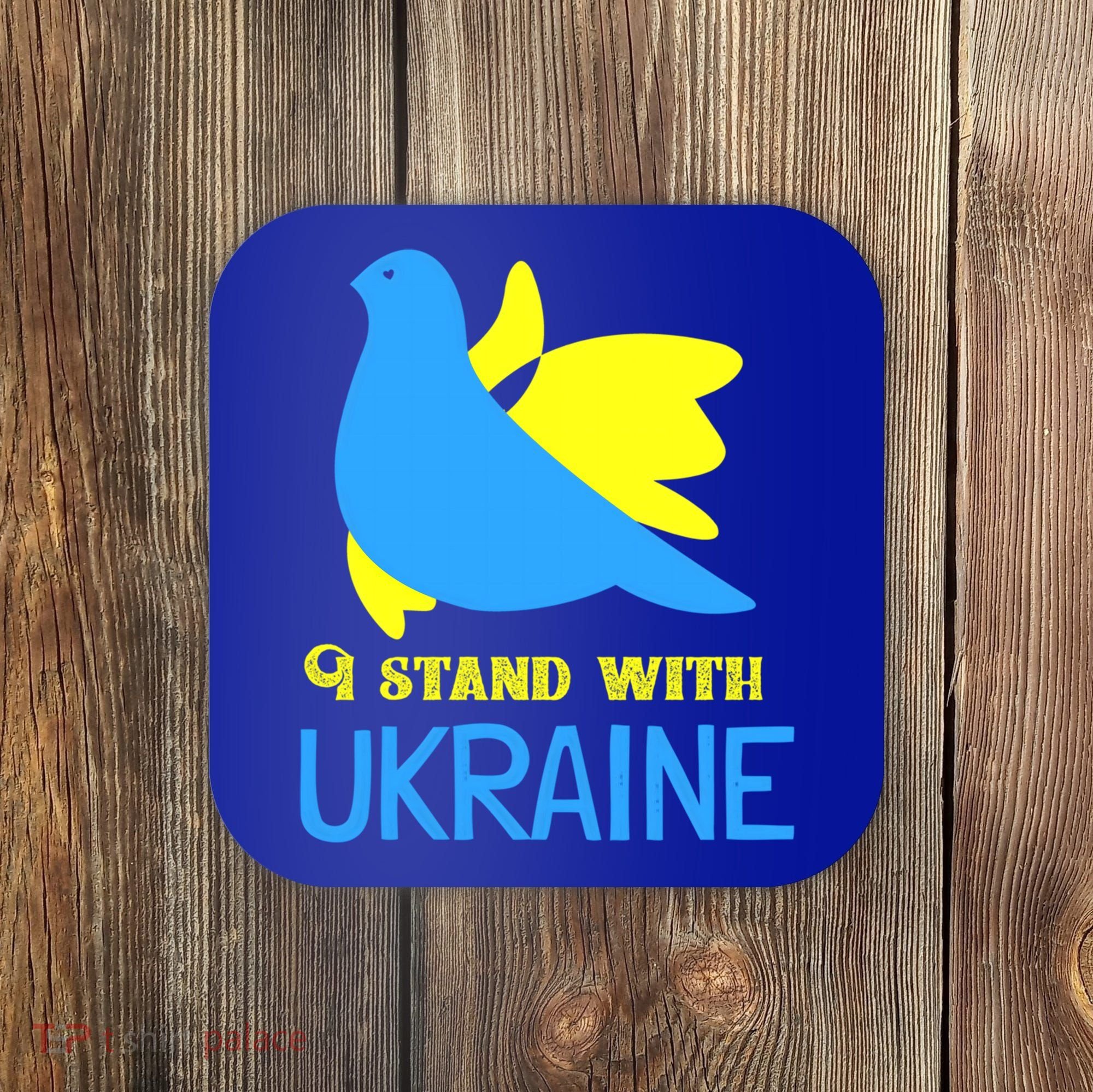 Ukrainian Gift Support Ukrainian Flag I Stand With Ukraine Gift Coaster