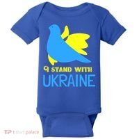 Ukrainian Gift Support Ukrainian Flag I Stand With Ukraine Gift Baby Bodysuit thumb 0