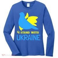 Ukrainian Gift Support Ukrainian Flag I Stand With Ukraine Gift Women's Long Sleeve Shirt thumb 0