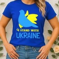Ukrainian Gift Support Ukrainian Flag I Stand With Ukraine Gift Women's T-Shirt thumb 2