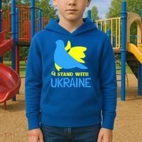 Ukrainian Gift Support Ukrainian Flag I Stand With Ukraine Gift Kids Hoodie thumb 2