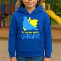 Ukrainian Gift Support Ukrainian Flag I Stand With Ukraine Gift Kids Hoodie thumb 3