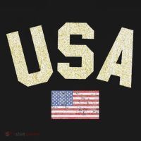 Usa Gold Text Centre Flag Apron thumb 3