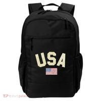 Usa Gold Text Centre Flag Backpack thumb 0