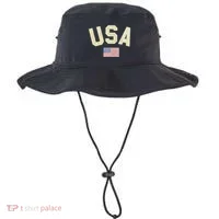 Usa Gold Text Centre Flag Bucket Hat thumb 0